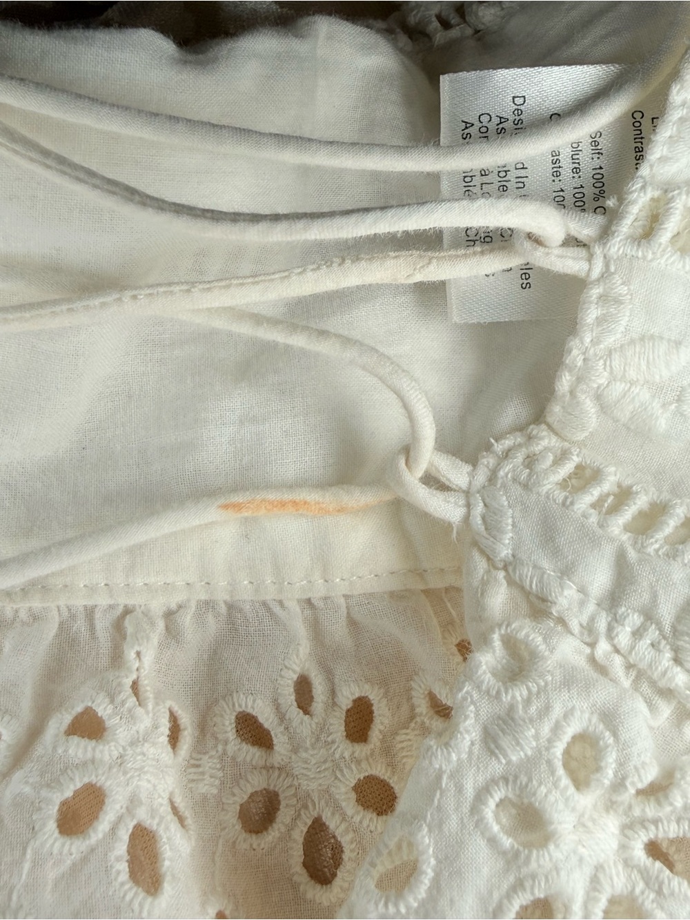 For Love & Lemons Anabelle Eyelet Crop Top Medium - Picture 15 of 16